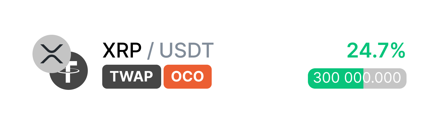 Smart orders example card